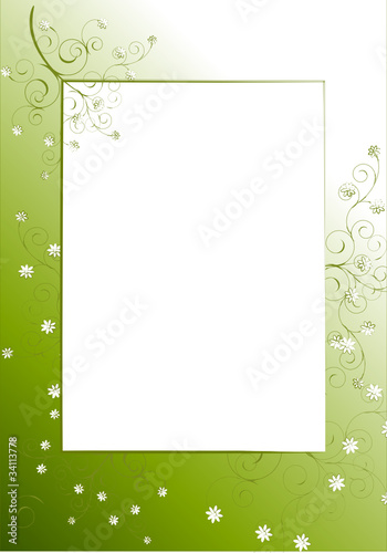 grüner rahmen huntergrund Floral