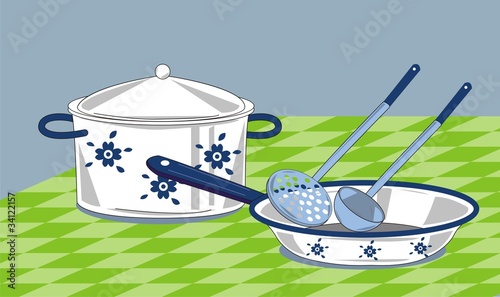vector pot and pan