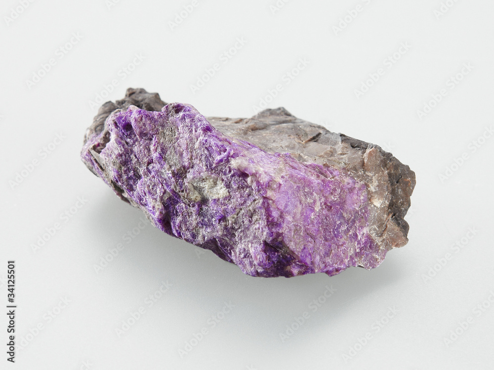 Sugilit Mineral Sugilit on grey background Stock Photo | Adobe Stock