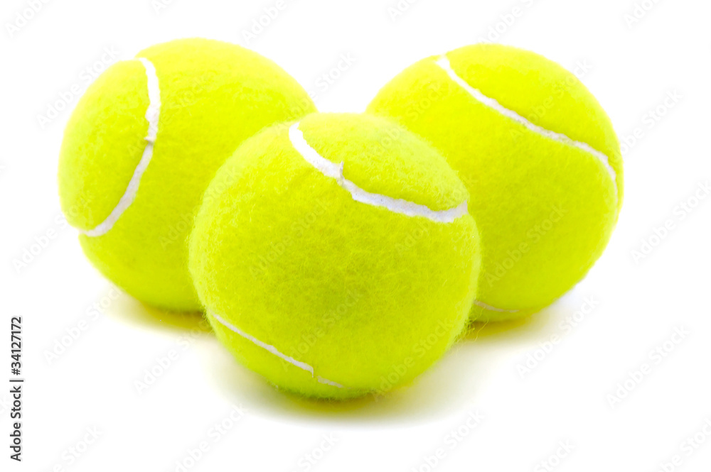 Three tennis balls