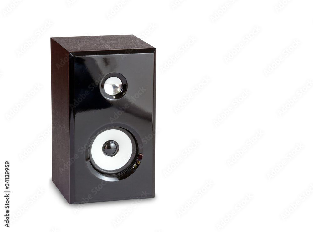 Fototapeta premium old speaker isolated on white background