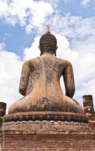 Back of Buddha statue vertical