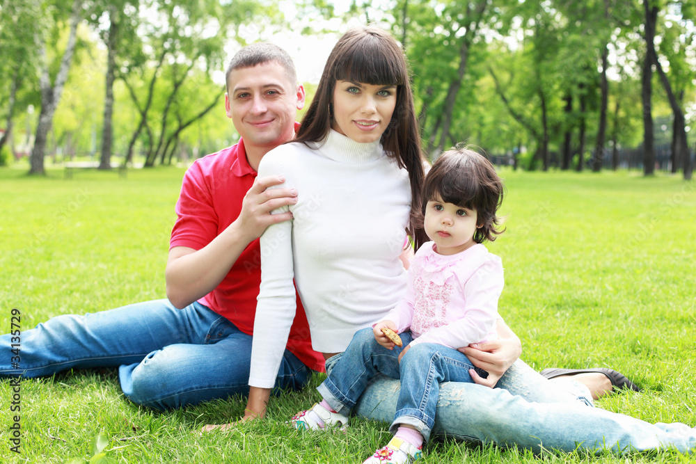 Family in the park