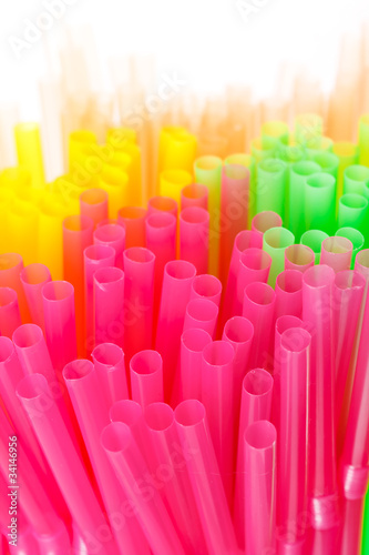 Colour straws for cocktail