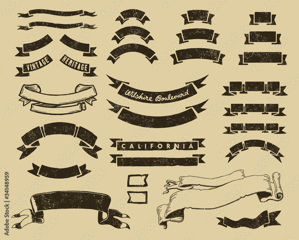 Fototapeta premium Ribbons set