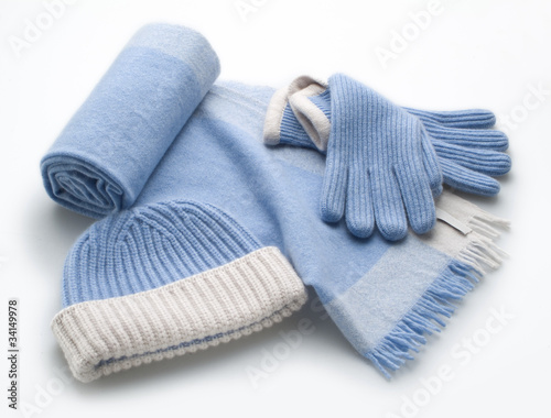 woolen cap, scarf and gloves