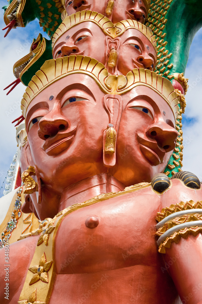 Detail of a Wat  Temple of ,Bangkok, Thailand