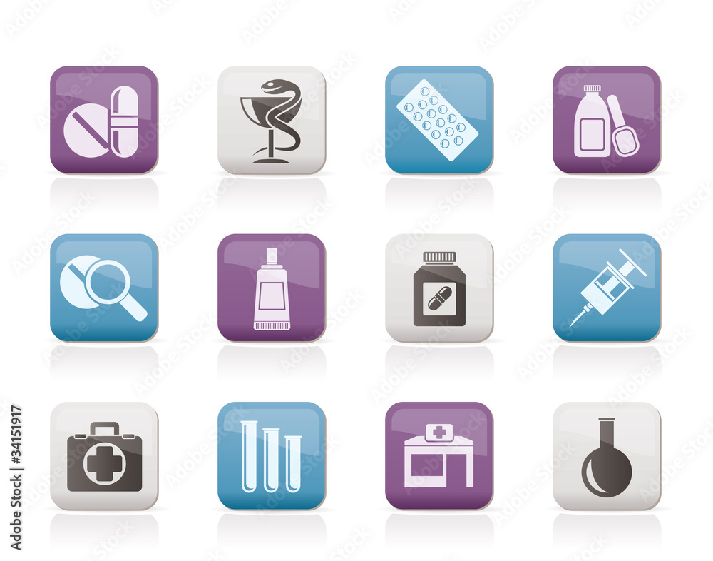 Pharmacy and Medical icons - vector icon set Pharmacy and Medical icons - vector icon set