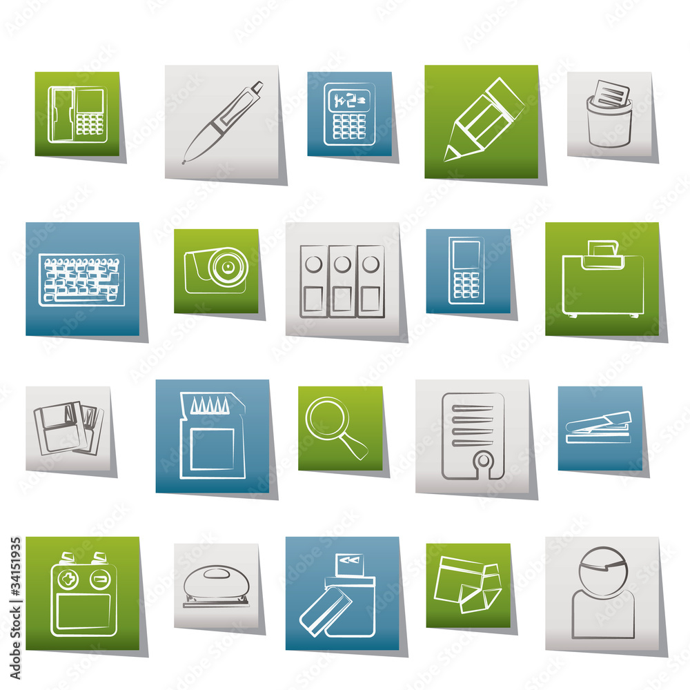 Office tools Icons - vector icon set 3 Office tools Icons - vector icon set 3