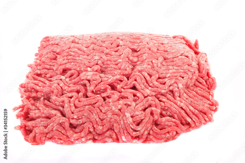 Ground Beef Isolated on White Ground Beef Isolated on White