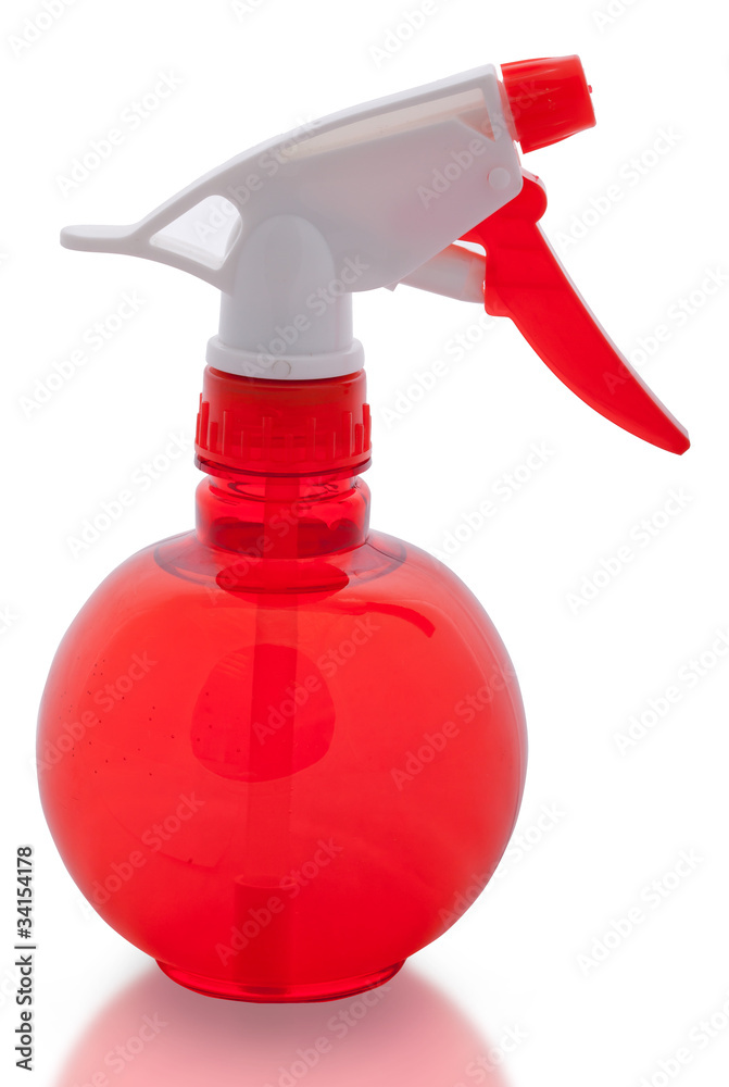 empty spray bottles isolated on white background empty spray bottles isolated on white background