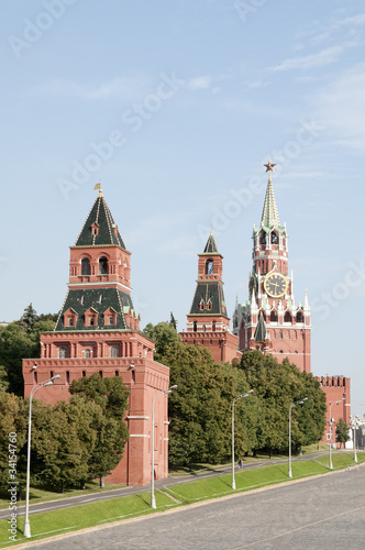Towers of Moscow Kremlin. Russia