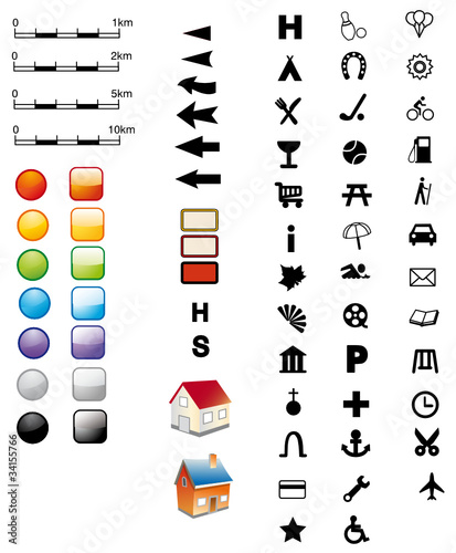 65 Kartensignaturen freigestellt in SVG schwarz