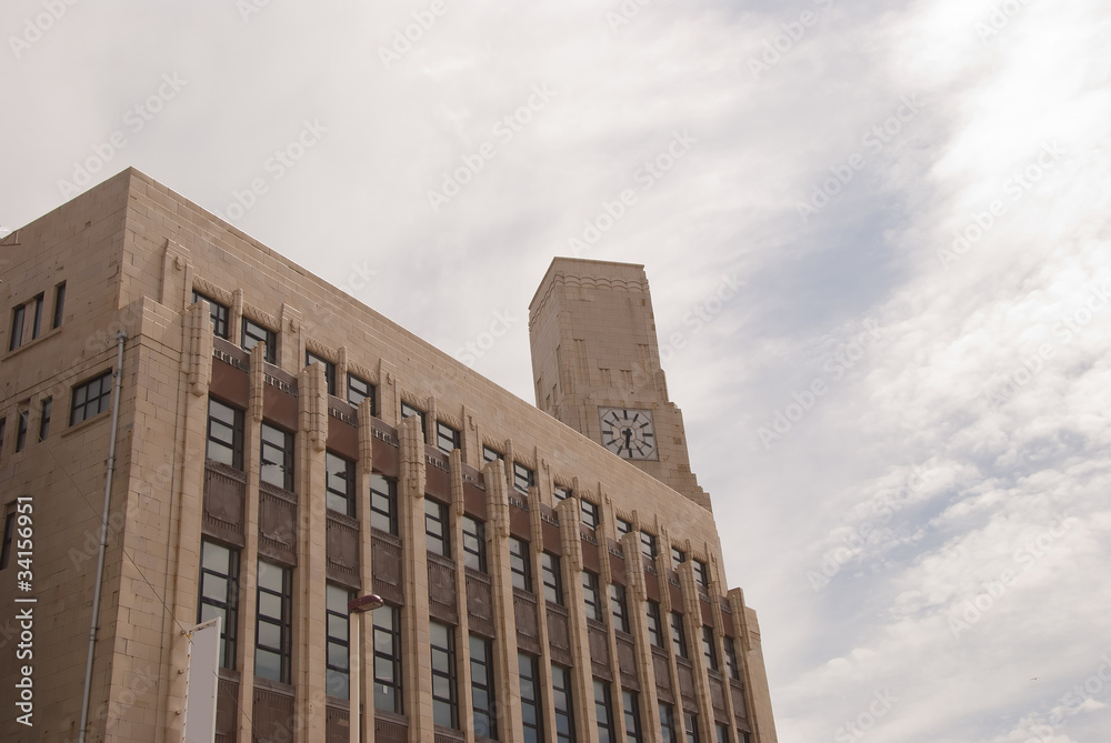 Obraz premium Art Deco Building and Clocktower