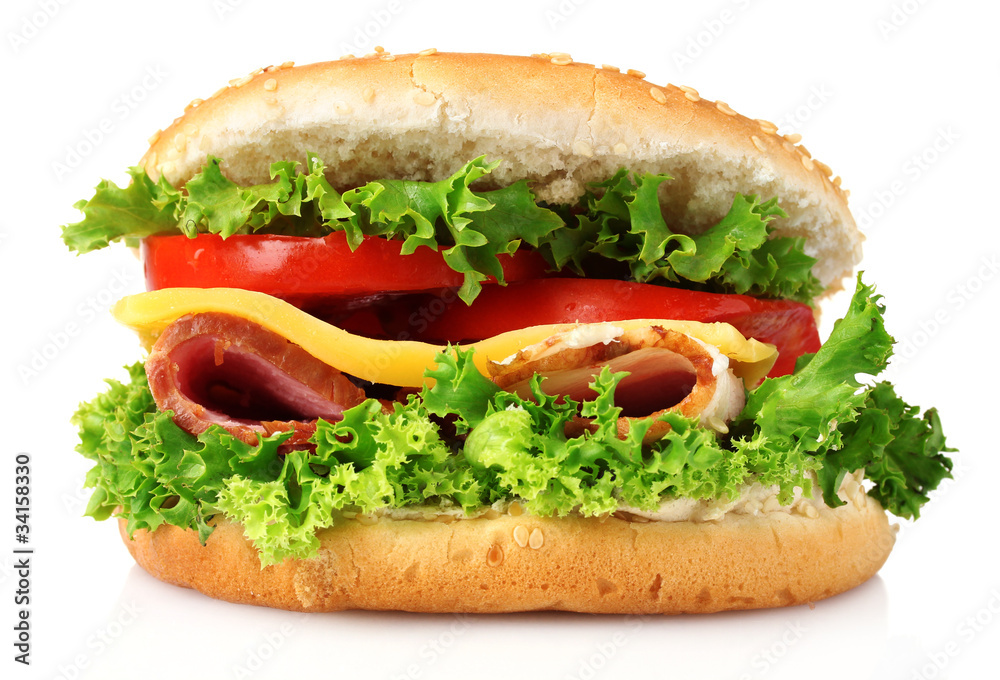 tasty sandwich isolated on white tasty sandwich isolated on white