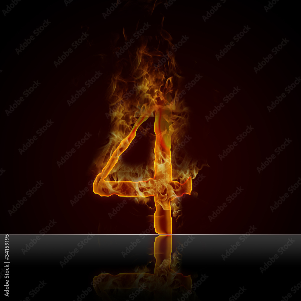 Fototapeta premium Texteffekt Flammen 4