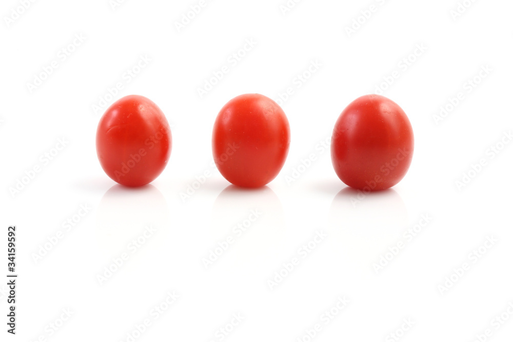 Cherry tomatoes isolated in white background Cherry tomatoes isolated in white background
