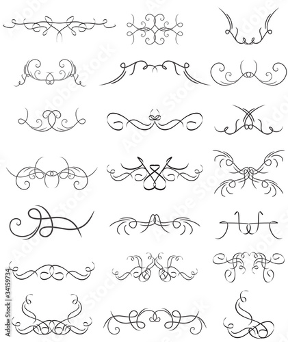 Design calligraphic elements set