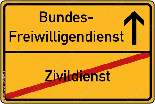 Ortstafel Bundesfreiwilligendienst und Zivildienst