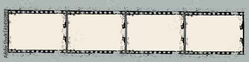 Grunge film frame with space for your image or text - Vector