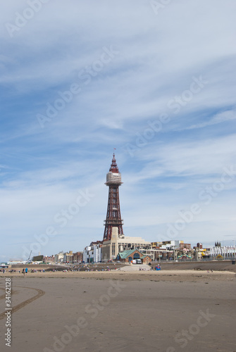Blackpool Tower from the beach