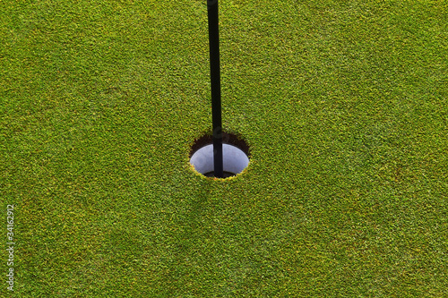 Centered golf hole