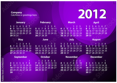 2012 calender