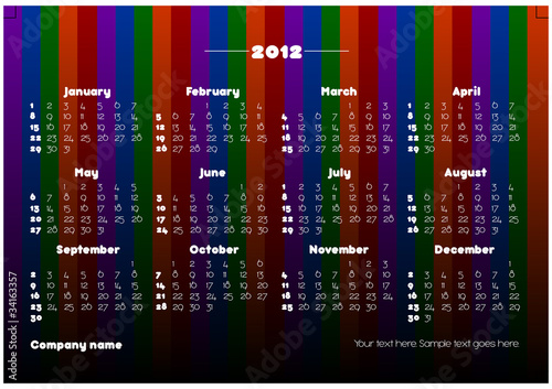 2012 calender