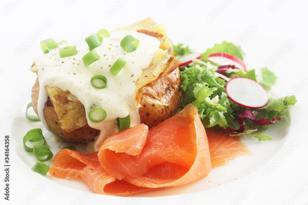 Jacket Potato with Smoked Salmon