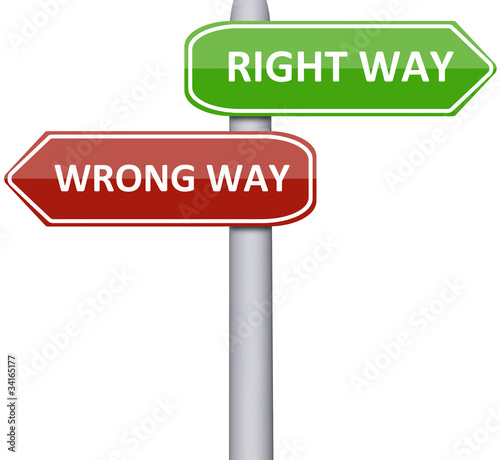 Right and wrong way