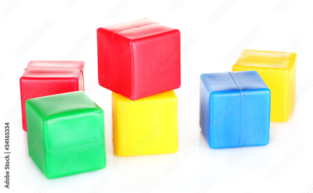 bright blocks isolated on white bright blocks isolated on white
