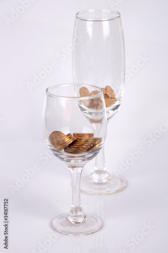 Coins and goblet