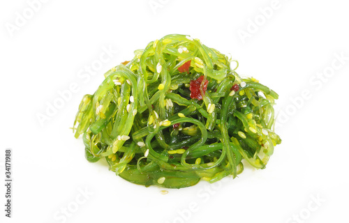 seaweed on white background
