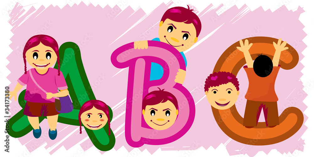 Naklejka premium ABC alfabet