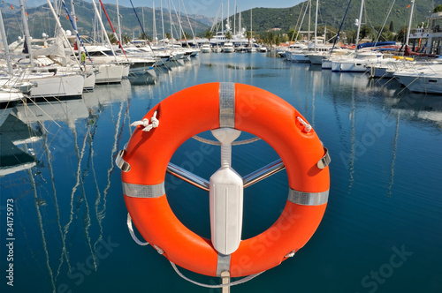 Safety buoy in marina