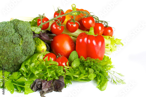 fresh and juicy vegetables isolated