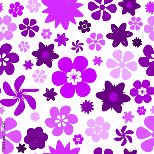 seamless flower pattern in purple