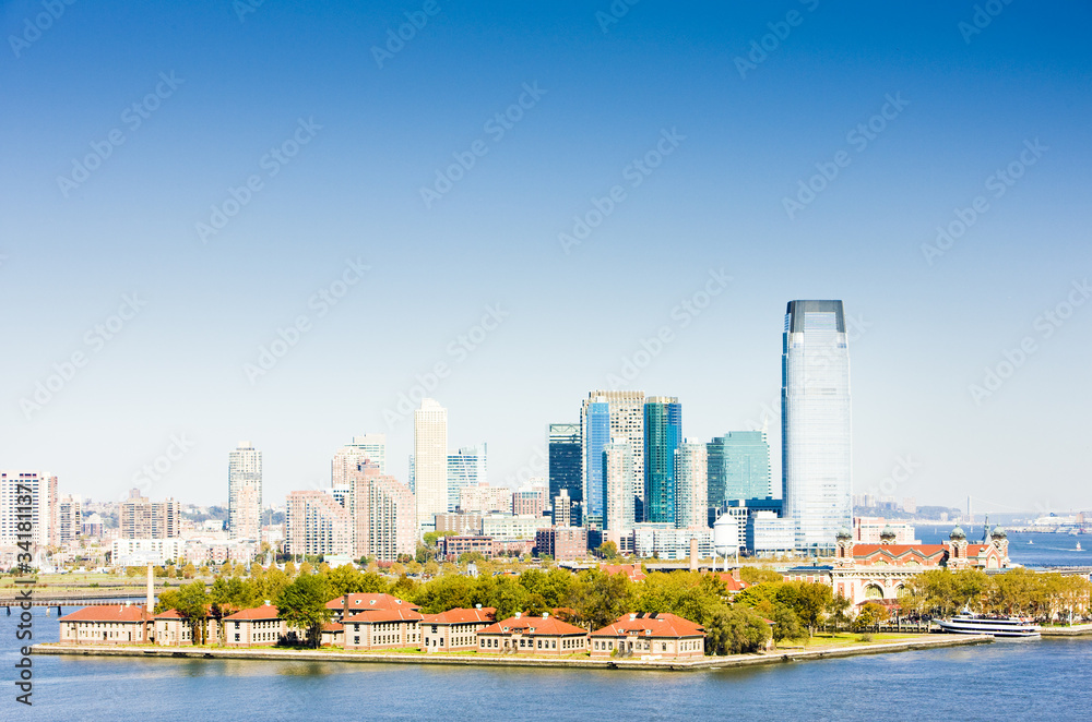 Fototapeta premium Ellis Island and New York City, USA