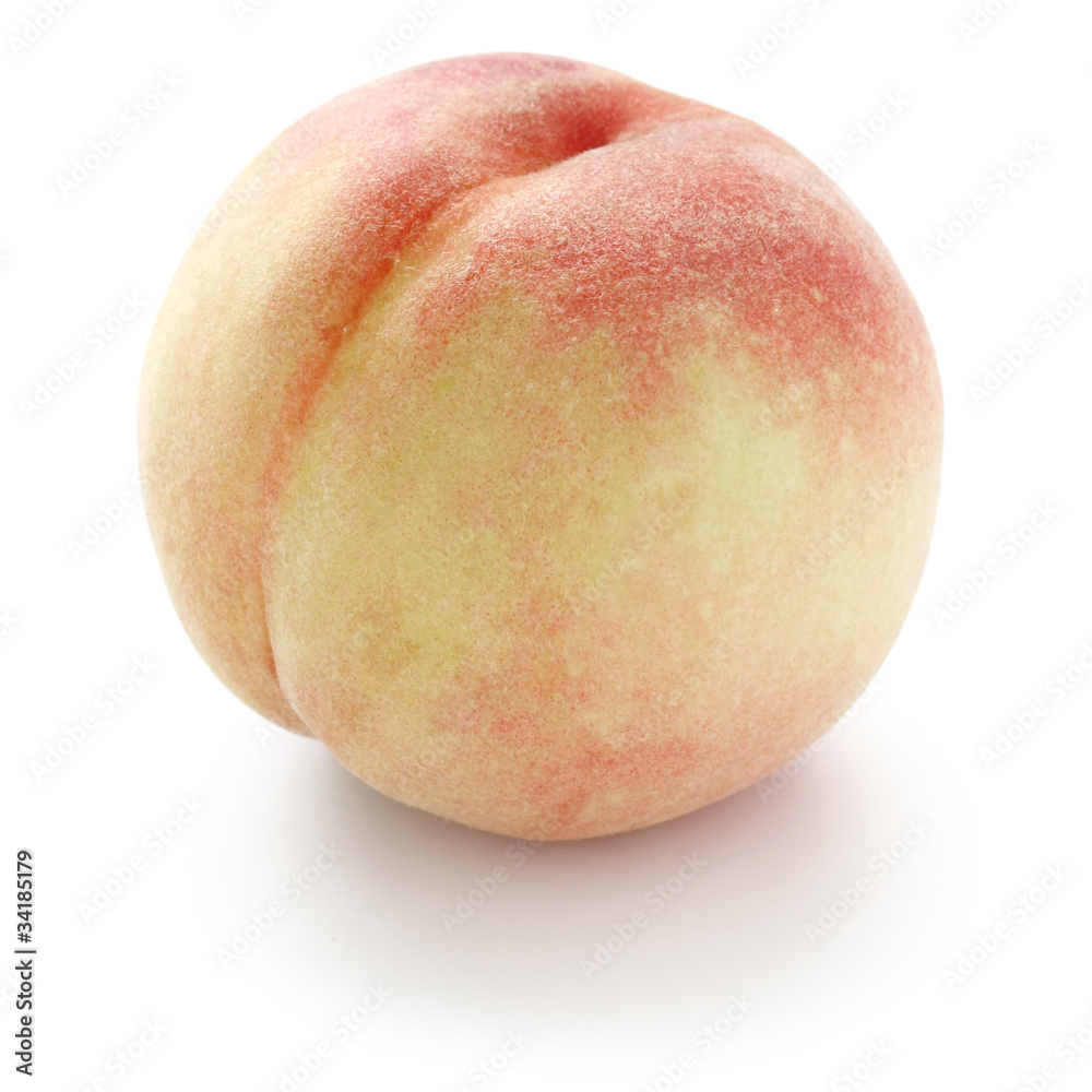 fresh white peach on white background fresh white peach on white background
