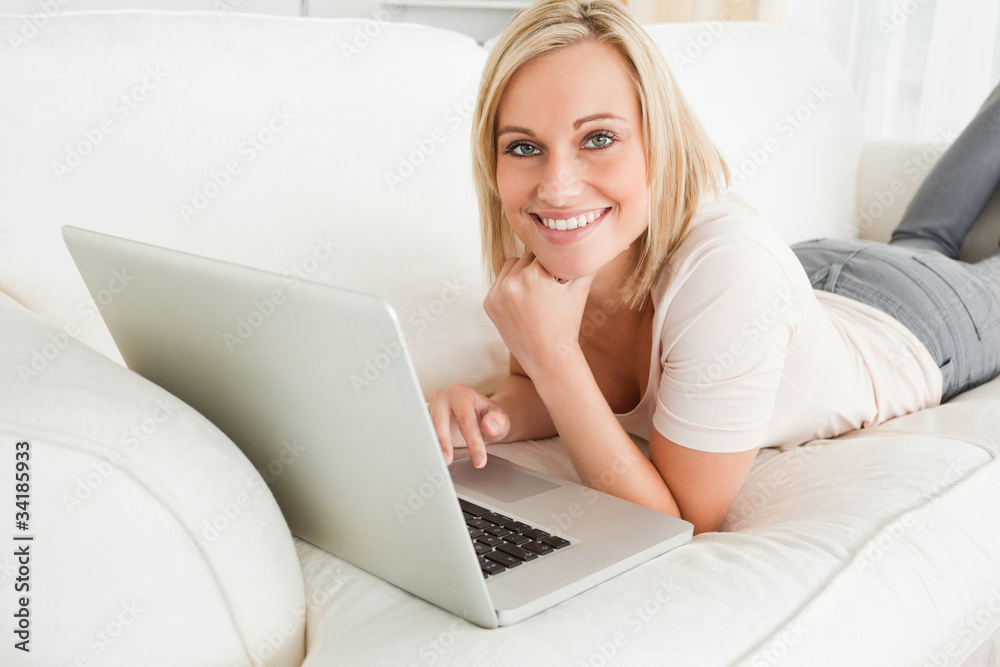 Lovely woman with a notebook Lovely woman with a notebook