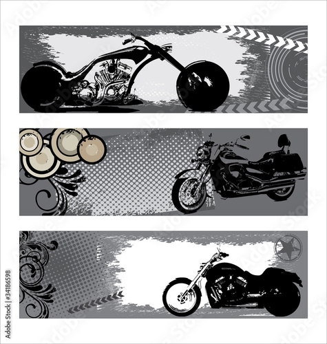 grunge motorbike banners