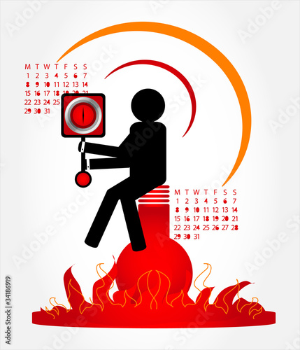 man with clock