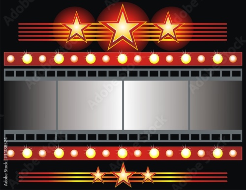 Star shape neon for poster at cinema event