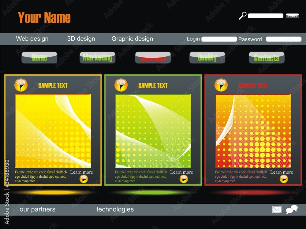 Vector Website Design Template Vector Website Design Template