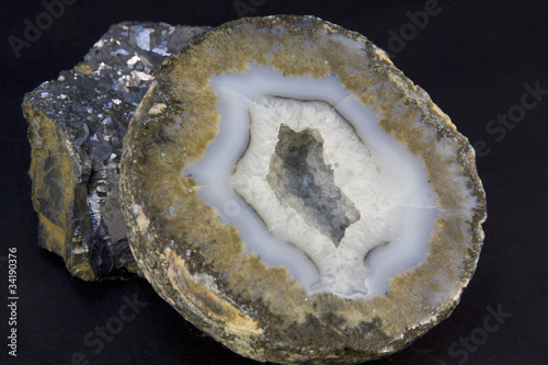 Geode and lave rock