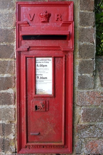 Victorian wall mounted post box.