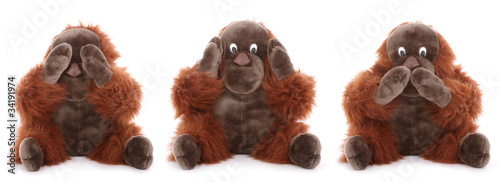 Obraz na płótnie les trois singes de la sagesse