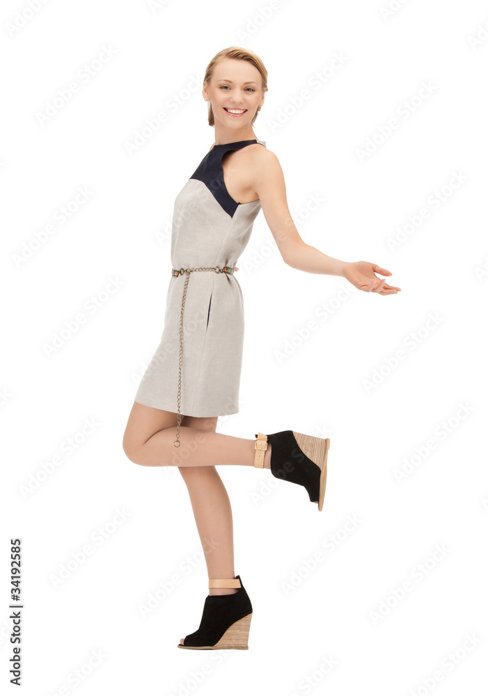 lovely woman in elegant dress lovely woman in elegant dress