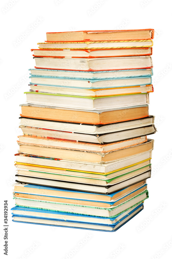 Old antique books on the white isolated background Old antique books on the white isolated background