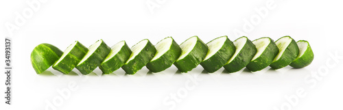 Obraz na płótnie cut cucumber w salonie